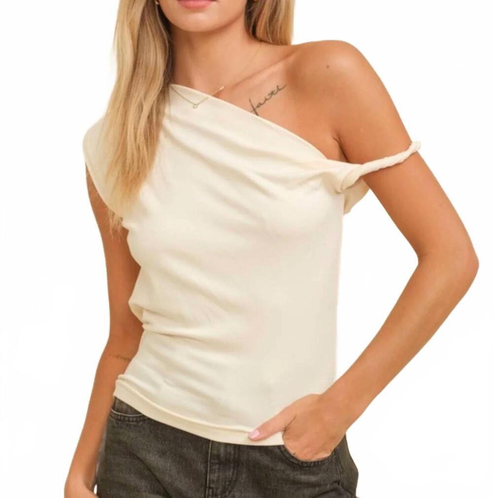NEW CLOUD TEN tay twist top in cream